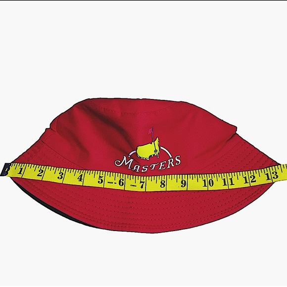 Reversible Masters Print Bucket Hat Sun Protective Cotton Fisherman Cap Red OS - Picture 6 of 15
